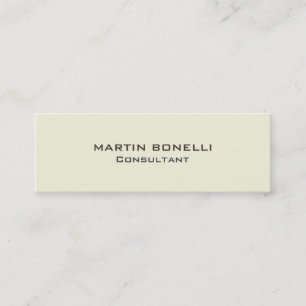 Plain Beige Colour Skinny Size Business Card