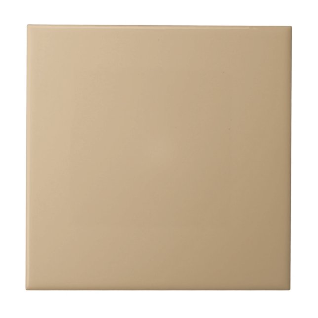Plain Beige Solid Colour  Tile (Front)