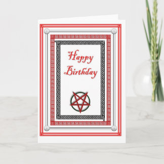 Plain Birthday Card for Satanist/Demonolator