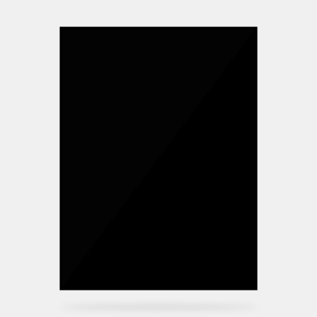 Plain Black 18"x24" Acrylic Wedding Seating Chart (Front)