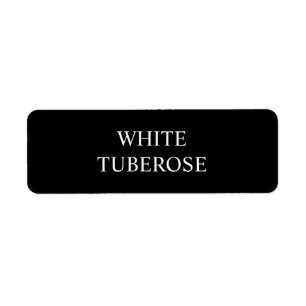 Plain Black address label