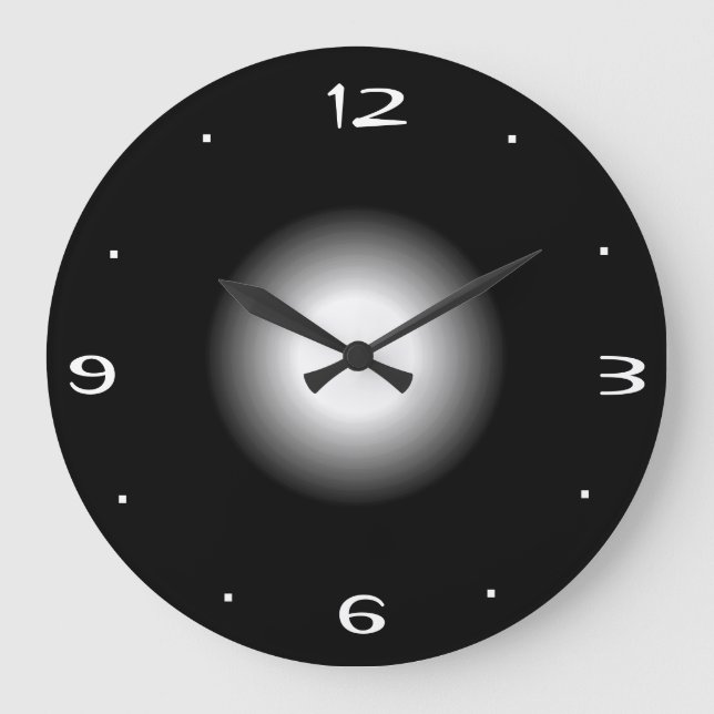 Plain Black and White >Kitchen Clock (Front)
