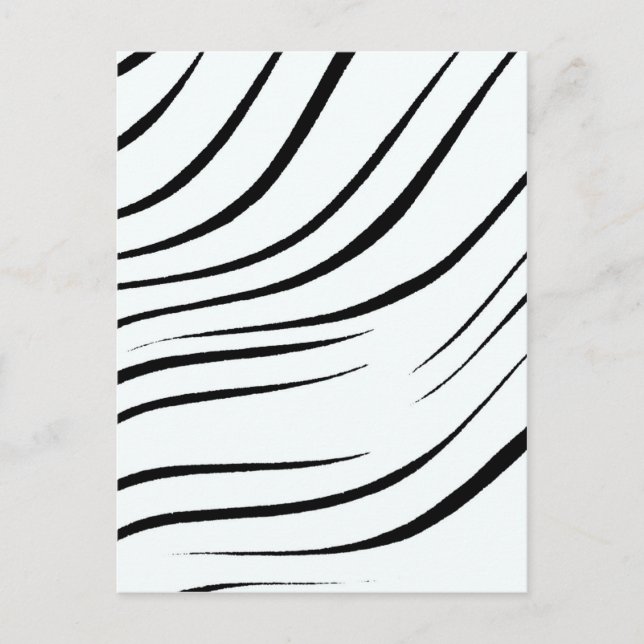 Plain Black And White Postcard (Front)