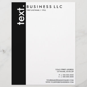 plain black and white (vertical bar) letterhead