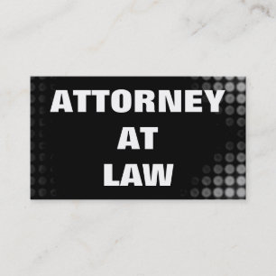 Plain Black Attorney at Law Business Card