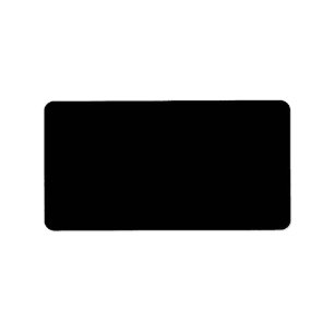 Plain black background blank custom address label