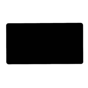 Plain black background blank custom shipping label
