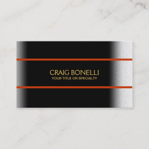 Plain Black Grey Orange Gold Business Card