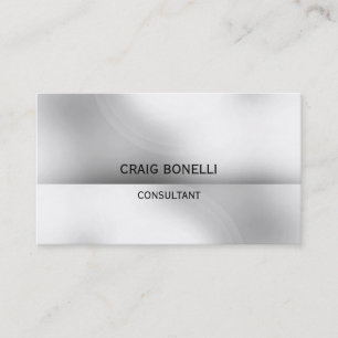 Plain Black Grey White Stripe Business Card