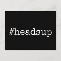 Plain Black Hashtag Headsup Postponed Wedding