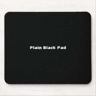 Plain Black Pad Mouse Mat