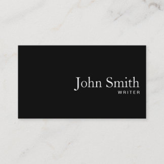 Plain Black QR Code Writer Business Card