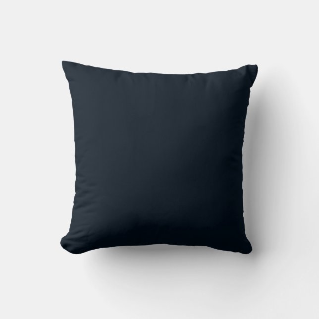 Plain Black Solid Colour Simple Cushion (Front)