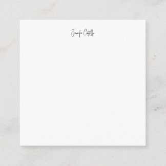 Plain Black White Minimalist Calligraphy Enclosure Card