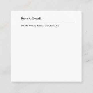 Plain Black White Minimalist Modern Enclosure Card
