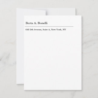 Plain Black White Minimalist Modern RSVP Card