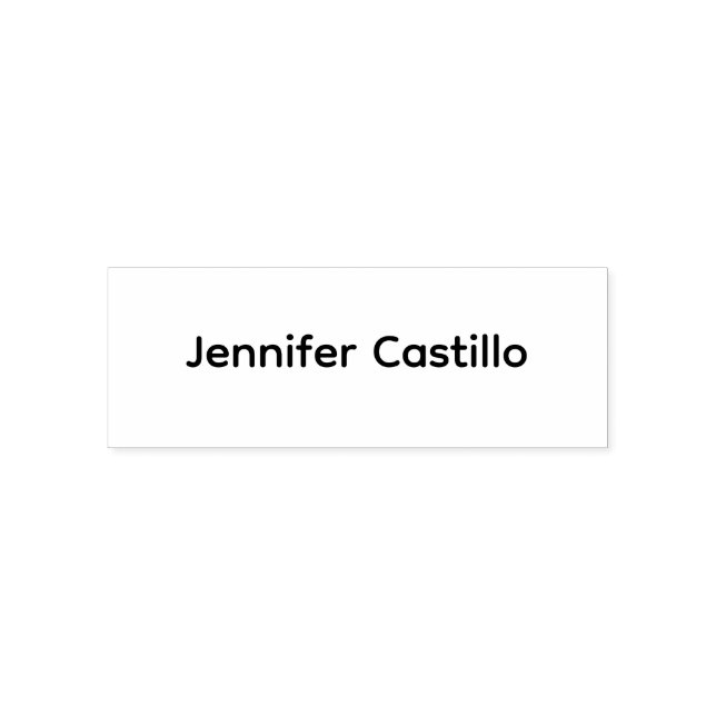 Plain Black White Minimalist Modern Self-inking Stamp (Design)