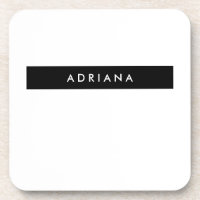 Plain Black White Professional Minimalist Name