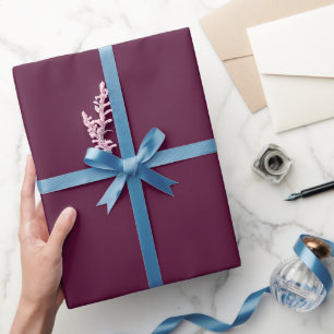 Plain Blackcurrant Purple Colour Shade Tone Wrapping Paper
