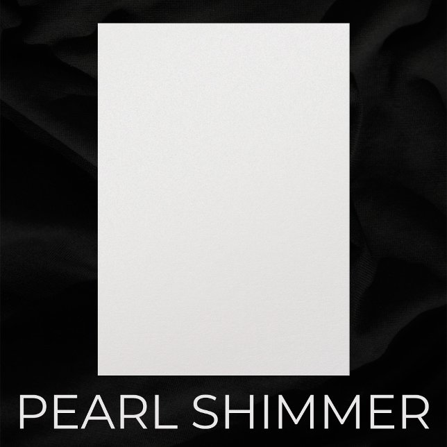 Plain Blank White 5" x 7" Pearl Shimmer Wedding Invitation (Pearl shimmer paper 5" x 7" blank wedding invitation)