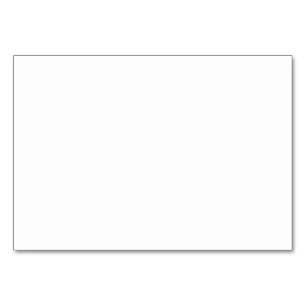 Plain Blank White Landscape Wedding  Table Number