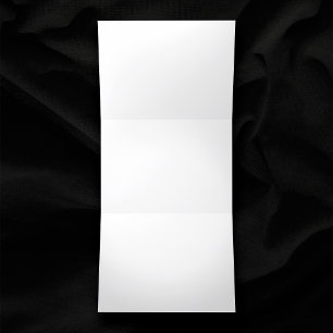 Plain Blank White Wedding Tri-Fold Invitation