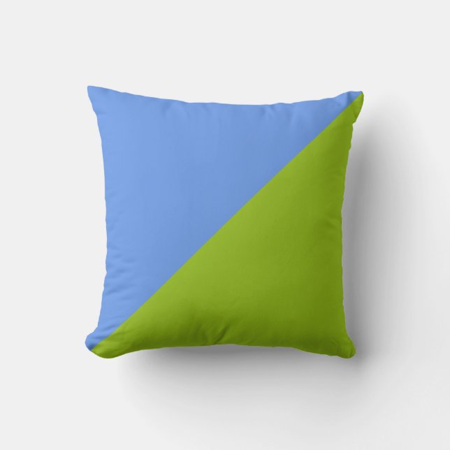 Plain Blue and Green Background Cushion (Front)