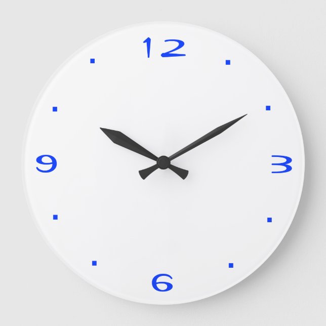 Plain Blue and White > Kitchen Clocks (Front)