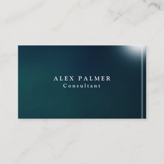 Plain Blue Background Original Futuristic Business Card (Front)