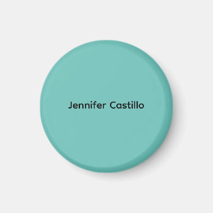 Plain Blue Black Minimalist Modern Magnet