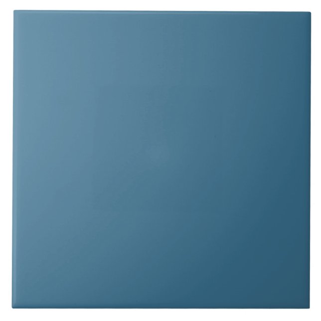 Plain Blue Colour Tile Harbour Blue (Front)