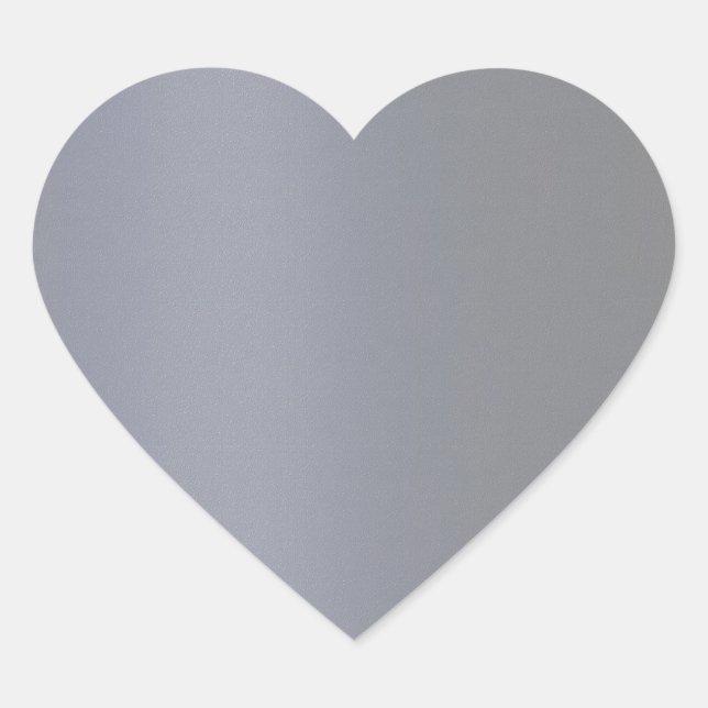 Plain BLUE GREY DarkGray Heart Sticker (Front)