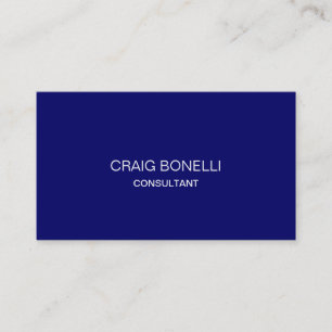 Plain Blue Professional Business Card