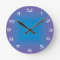 Plain Blue/Purple >Coloured Kitchen Clock