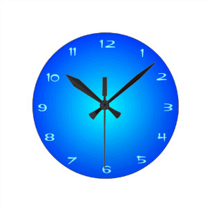 Blue Kitchen Wall Clocks Zazzle Uk
