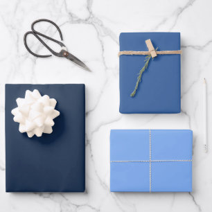 Plain Blue Wrapping Paper Sheet