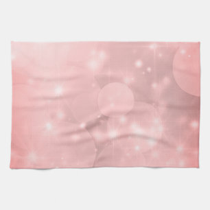 Plain Blush Pink Sparkly Tea Towel