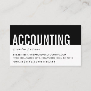 PLAIN BOLD BAND minimalist modern bold black Business Card