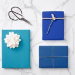 Plain Bondi Dutch Yale Blue Shades 3 Tones Wrapping Paper Sheet<br><div class="desc">Dive into the essence of sophistication with our Plain Bondi Dutch Yale Blue Shades Wrapping Paper. This trio of Bondi Blue, Dutch Blue, and Yale Blue hues creates a harmonious blend that speaks volumes. Elevate your gift presentations, making each moment memorable. Unveil the art of giving with a touch of...</div>