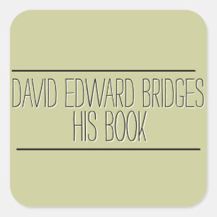 Plain Bookplate Square Sticker