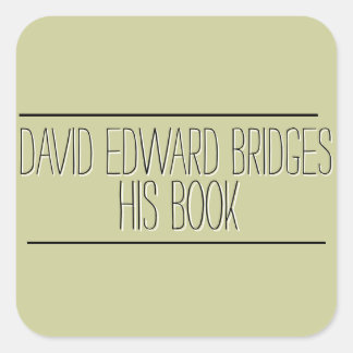 Plain Bookplate Square Sticker