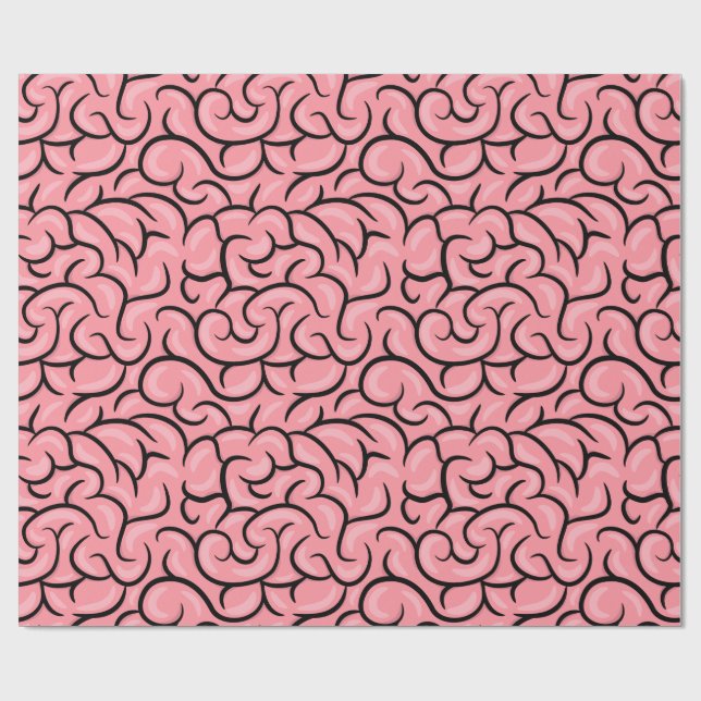 Plain Brain Wrapping Paper (Flat)