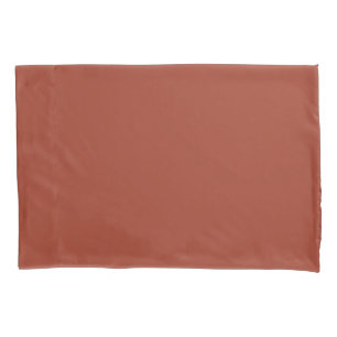 Plain Brick Red Pillowcase