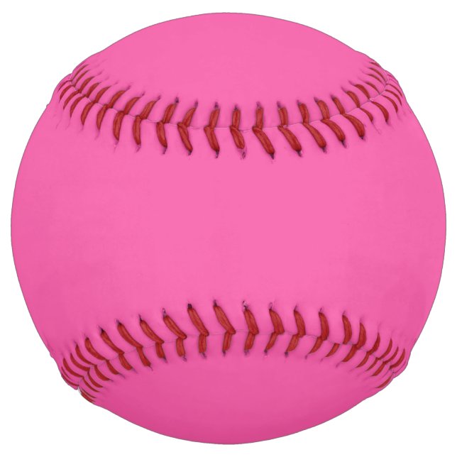 Plain bright hot pink softball (Front)