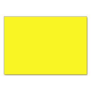 Plain Bright Yellow colour Table Number