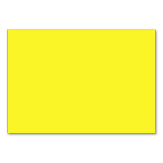 Plain Bright Yellow colour Table Number