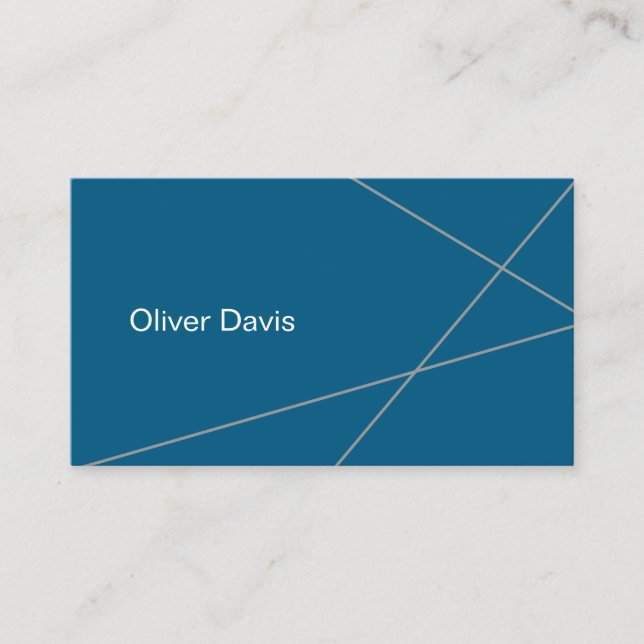 Plain Brisk Blue Business Card (Front)