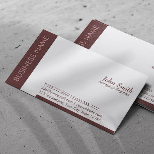 Plain Brown Aerospace Engineer Business Card