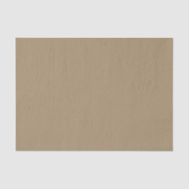 Plain Brown Faux Kraft Tissue Paper (Front)