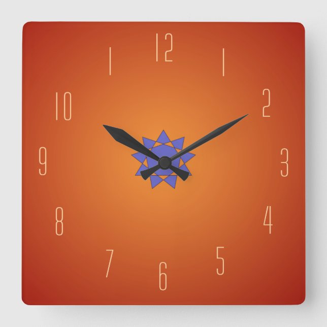 Plain Burnt Orange > Kitchen Clocks (Front)